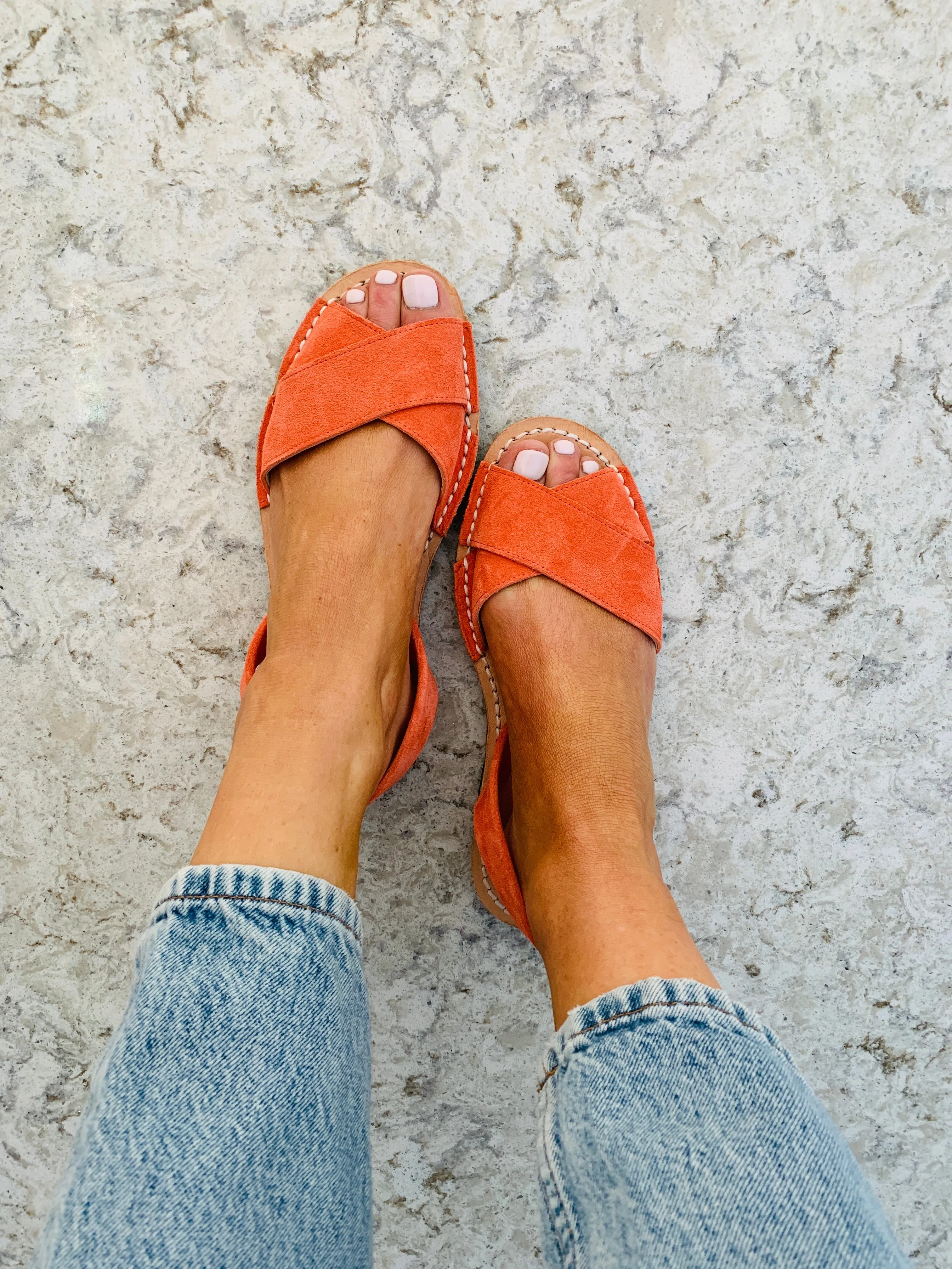 minor faults Angie Suede Peeptoe