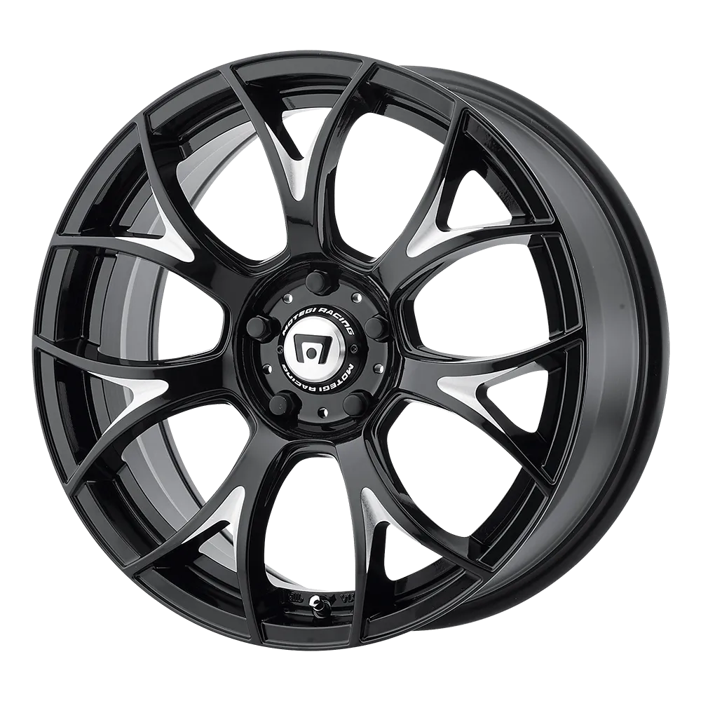 Motegi MR126 18X9.5 5X100 40mm Gloss Black With Milled Accents