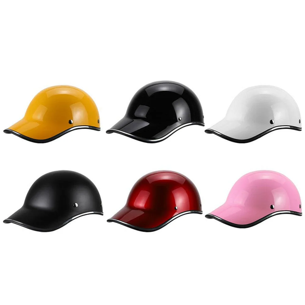Motorcycle Helmet Bike Bicycle Baseball Cap Helmet Half Helmet for Men Women Adults