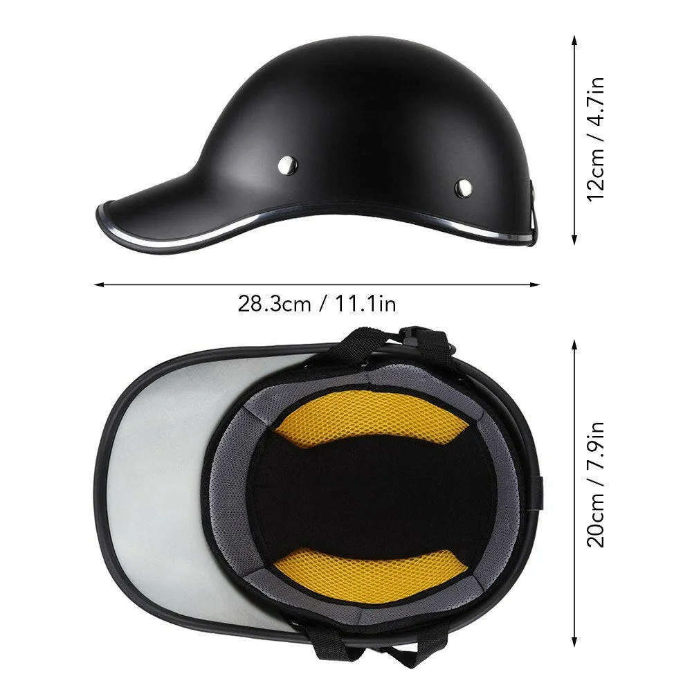 Motorcycle Helmet Bike Bicycle Baseball Cap Helmet Half Helmet for Men Women Adults