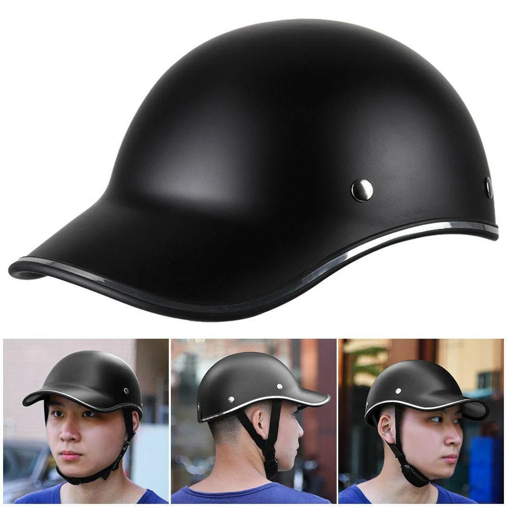 Motorcycle Helmet Bike Bicycle Baseball Cap Helmet Half Helmet for Men Women Adults