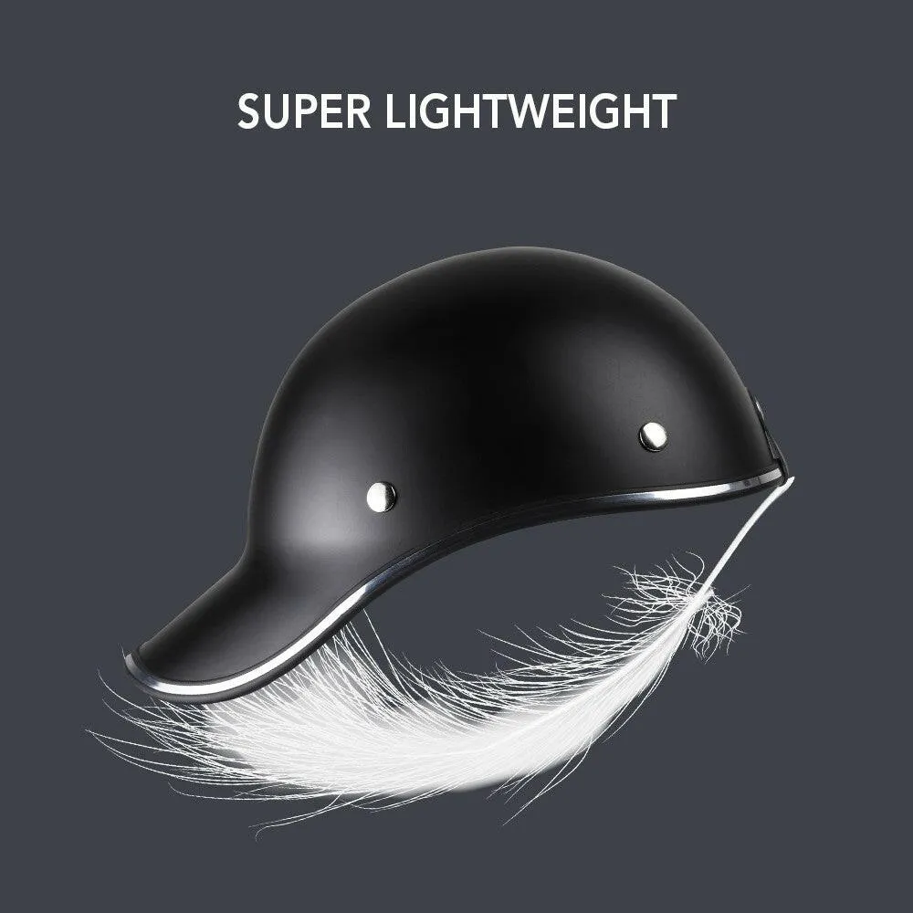Motorcycle Helmet Bike Bicycle Baseball Cap Helmet Half Helmet for Men Women Adults