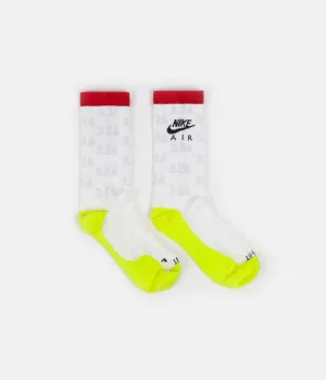 Nike SNKR Everyday Max Crew Socks - White / Volt / Black