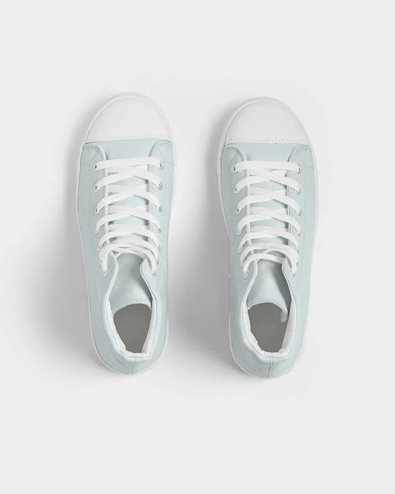 Pale Blue Cool Green Men's High-top Canvas Sneakers | Men's | Bright Pale Blue Cool Green | C10M0Y5K0