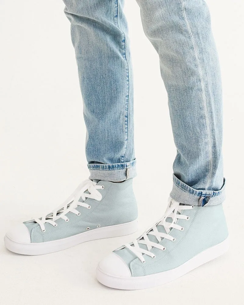 Pale Blue Cool Green Men's High-top Canvas Sneakers | Men's | Bright Pale Blue Cool Green | C10M0Y5K0