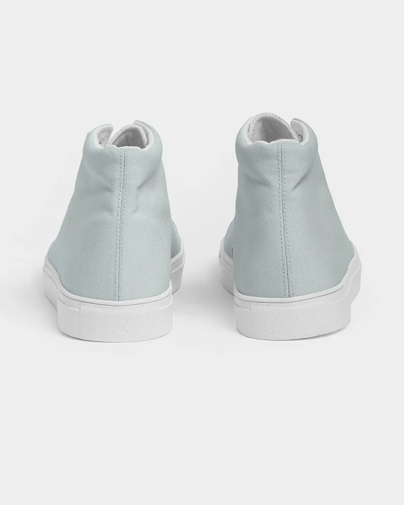 Pale Blue Cool Green Men's High-top Canvas Sneakers | Men's | Bright Pale Blue Cool Green | C10M0Y5K0