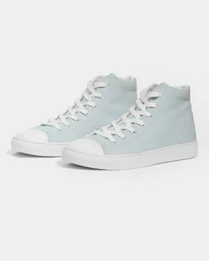 Pale Blue Cool Green Men's High-top Canvas Sneakers | Men's | Bright Pale Blue Cool Green | C10M0Y5K0