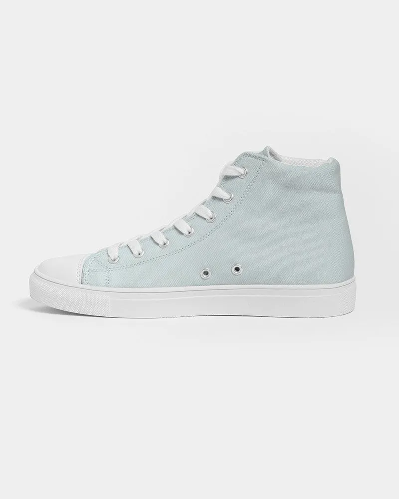 Pale Blue Cool Green Men's High-top Canvas Sneakers | Men's | Bright Pale Blue Cool Green | C10M0Y5K0