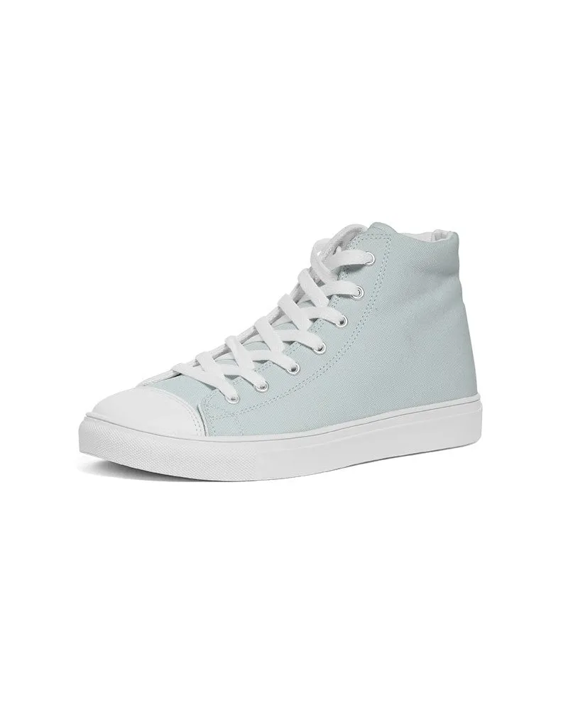 Pale Blue Cool Green Men's High-top Canvas Sneakers | Men's | Bright Pale Blue Cool Green | C10M0Y5K0