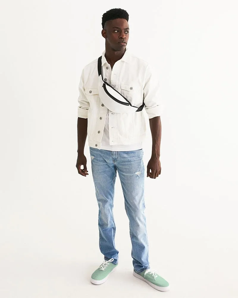 Pale Pastel Green Men's Canvas Sneakers | Men's | Bright Pale Pastel Green | C30M0Y30K0