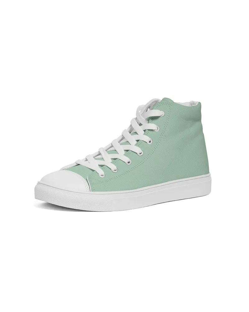 Pale Pastel Green Women's High-top Canvas Sneakers | Women's | Bright Pale Pastel Green | C30M0Y30K0