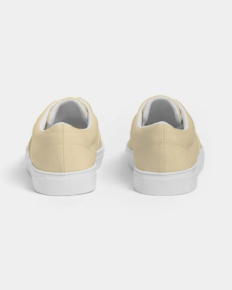 Pale Pastel Orange Yellow Men's Canvas Sneakers | Men's | Bright Pale Pastel Orange Yellow | C0M8Y30K0