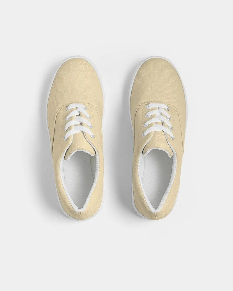 Pale Pastel Orange Yellow Men's Canvas Sneakers | Men's | Bright Pale Pastel Orange Yellow | C0M8Y30K0