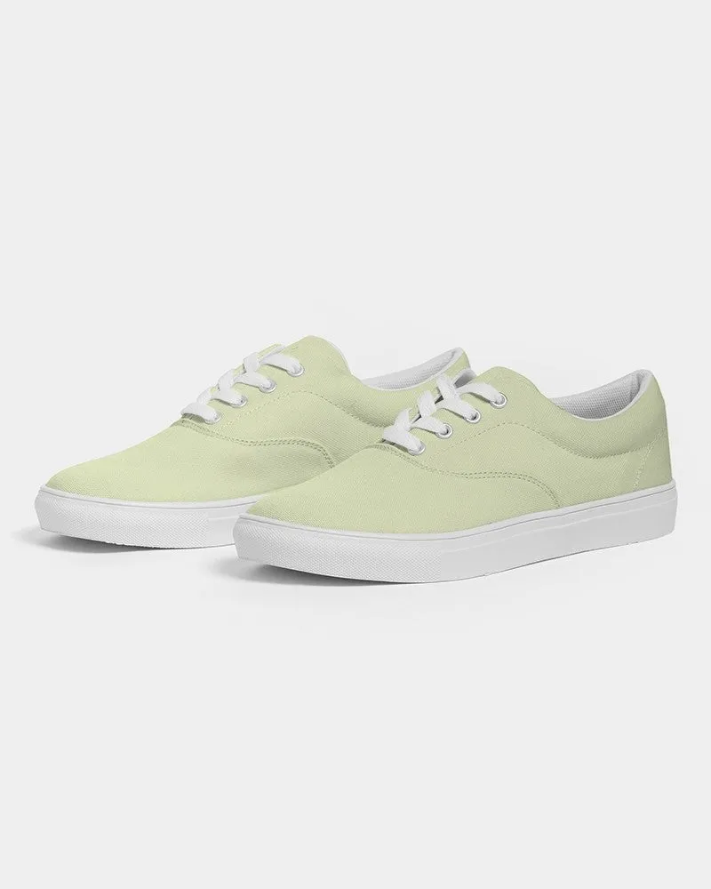 Pale Pastel Yellow Warm Green Men's Canvas Sneakers | Men's | Bright Pale Pastel Yellow Warm Green | C8M0Y30K0