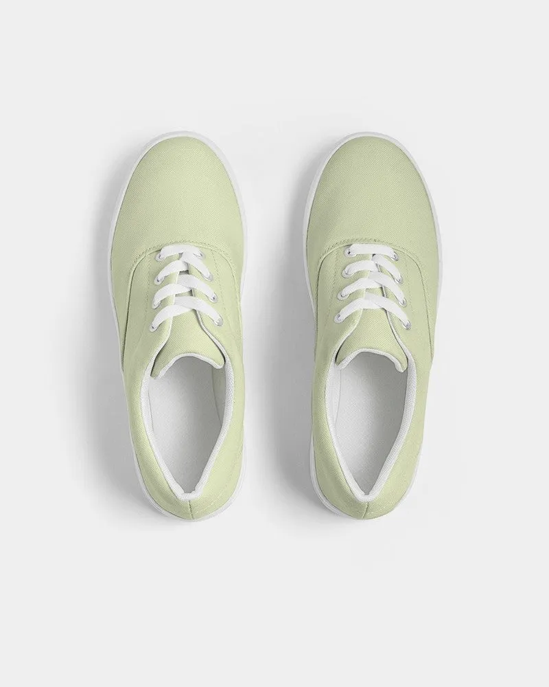 Pale Pastel Yellow Warm Green Men's Canvas Sneakers | Men's | Bright Pale Pastel Yellow Warm Green | C8M0Y30K0