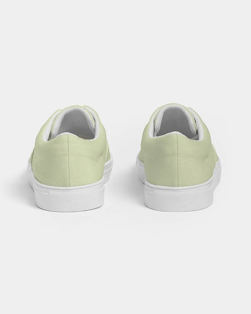 Pale Pastel Yellow Warm Green Men's Canvas Sneakers | Men's | Bright Pale Pastel Yellow Warm Green | C8M0Y30K0