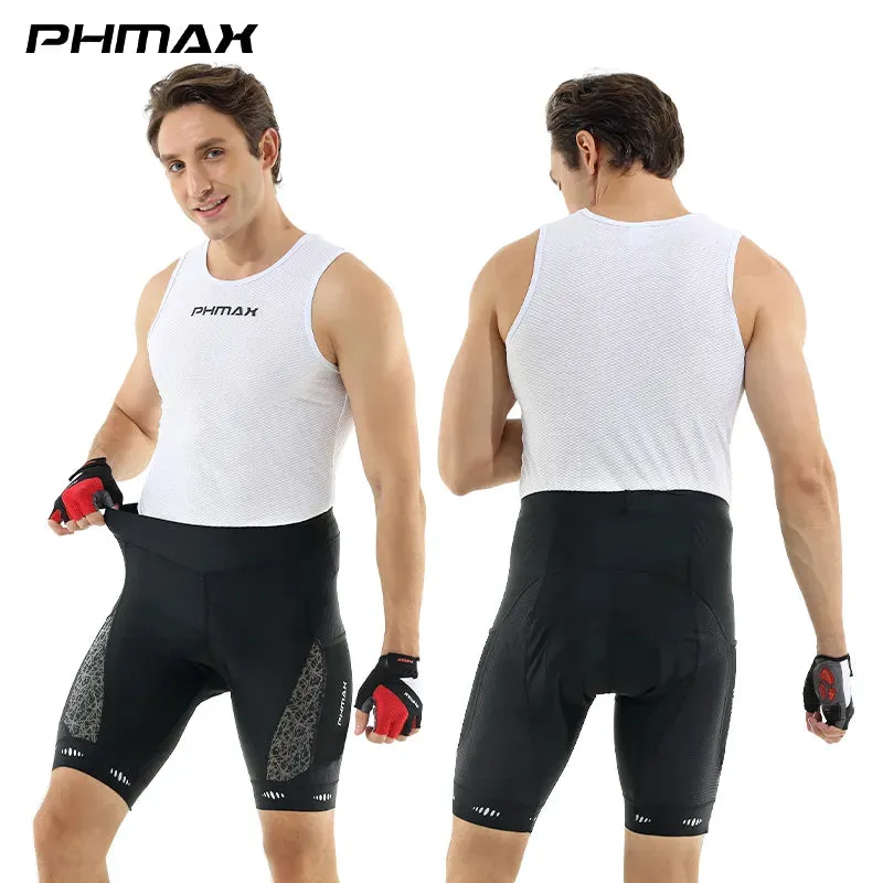 PHMAX Cycling Shorts Summer Men's Bike Shorts MTB Shockproof 5D Gel Pad Cycling Bib Tights Breathable Road Racing Bicycle Short