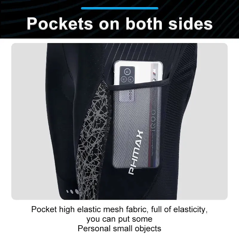 PHMAX Cycling Shorts Summer Men's Bike Shorts MTB Shockproof 5D Gel Pad Cycling Bib Tights Breathable Road Racing Bicycle Short