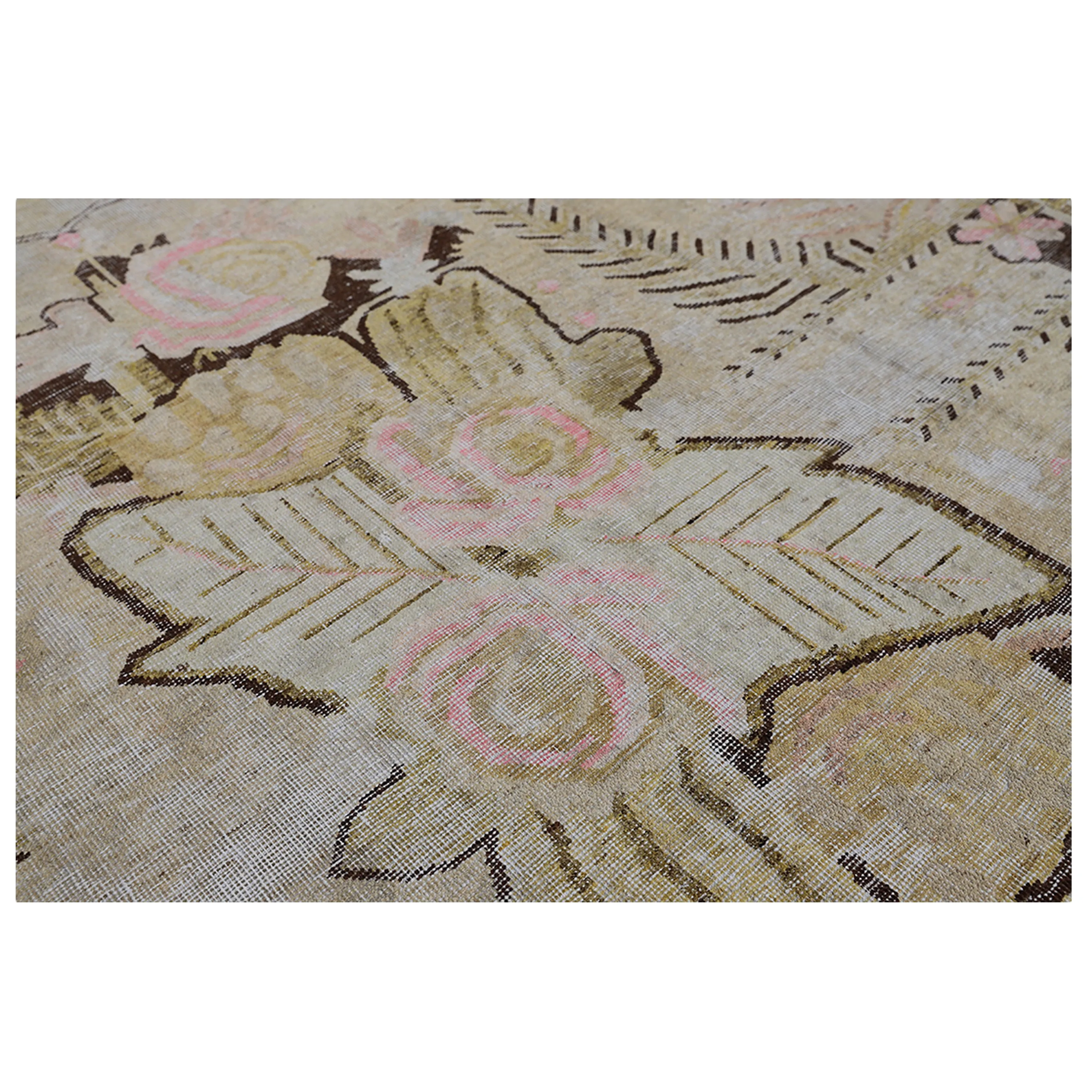 Pink Vintage Wool Cotton Blend Rug - 5'6" x 8'4"