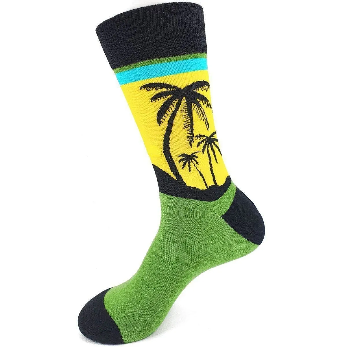 Plant Socks Palm Tree | Yellow and Green