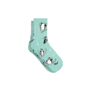 Quarter Sock | Penguins on Skis