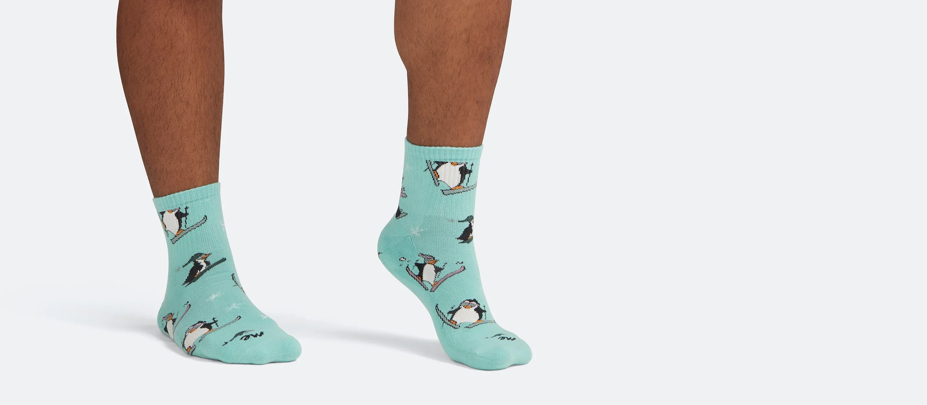 Quarter Sock | Penguins on Skis