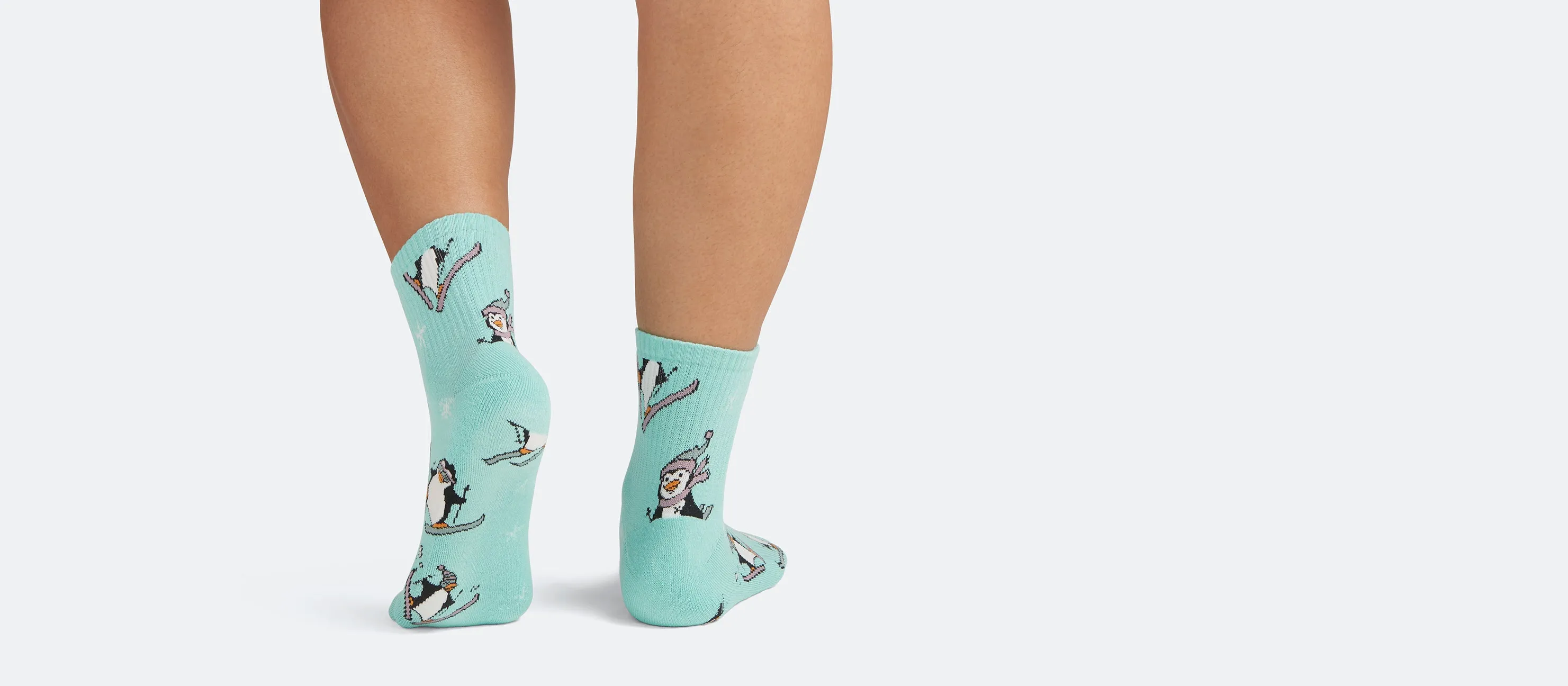 Quarter Sock | Penguins on Skis