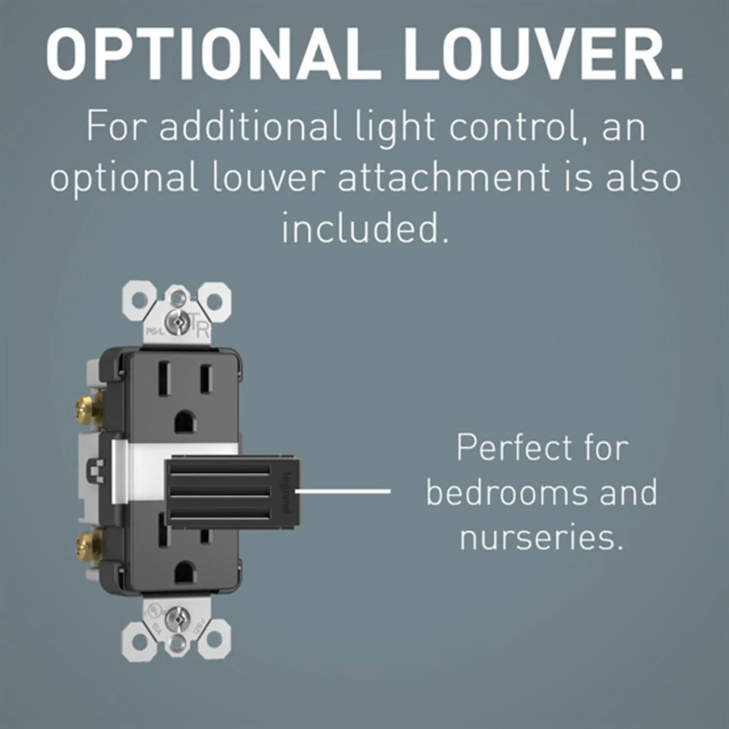 radiant 15A Tamper-Resistant Outlet with Night Light, Black