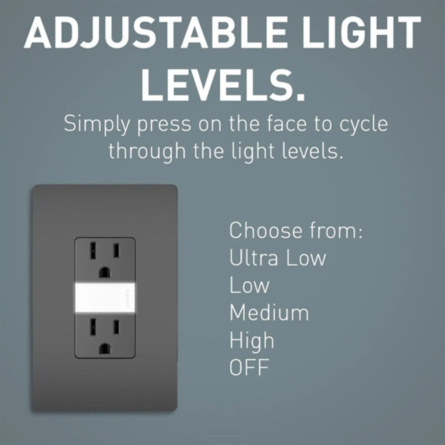 radiant 15A Tamper-Resistant Outlet with Night Light, Black