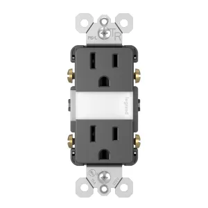 radiant 15A Tamper-Resistant Outlet with Night Light, Black