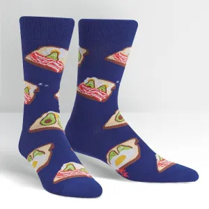 Sock it to Me Breakfast in Bed Mens Crew Socks
