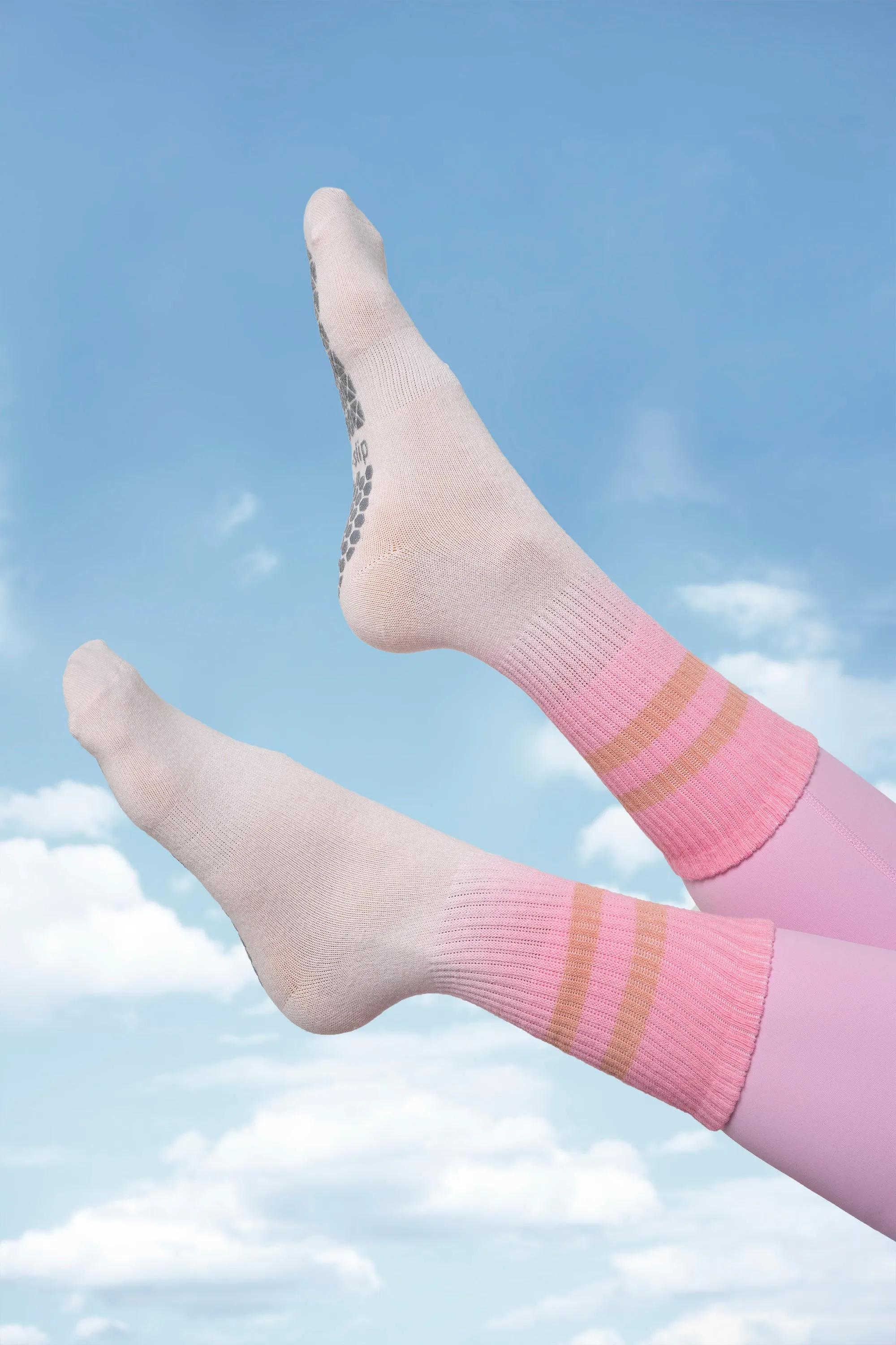 Stay Balanced Lined Non Slip Grip Socks