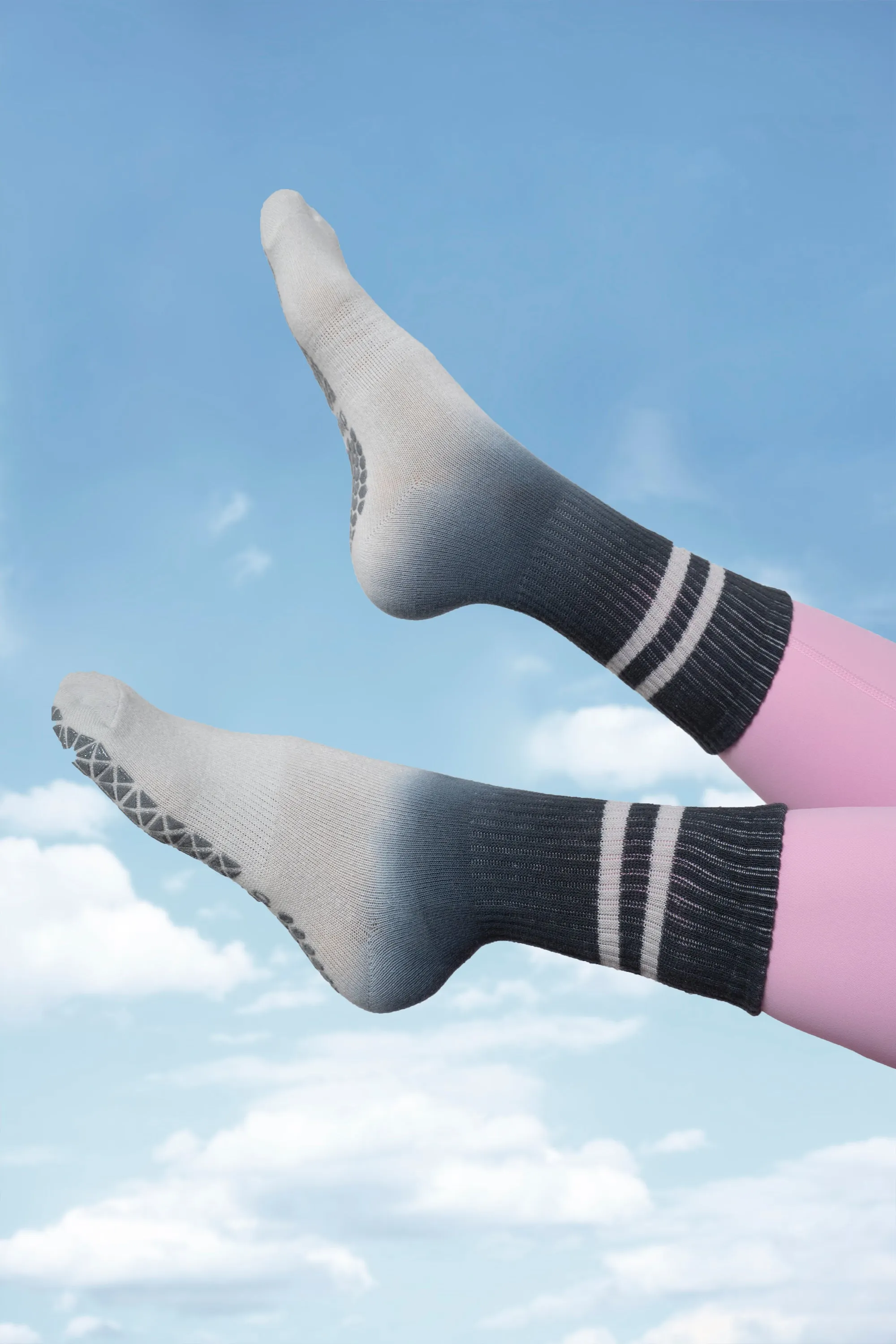 Stay Balanced Lined Non Slip Grip Socks