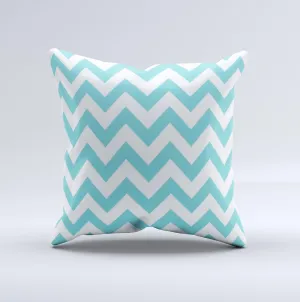 Subtle Blue and White Chevron Throw Pillow