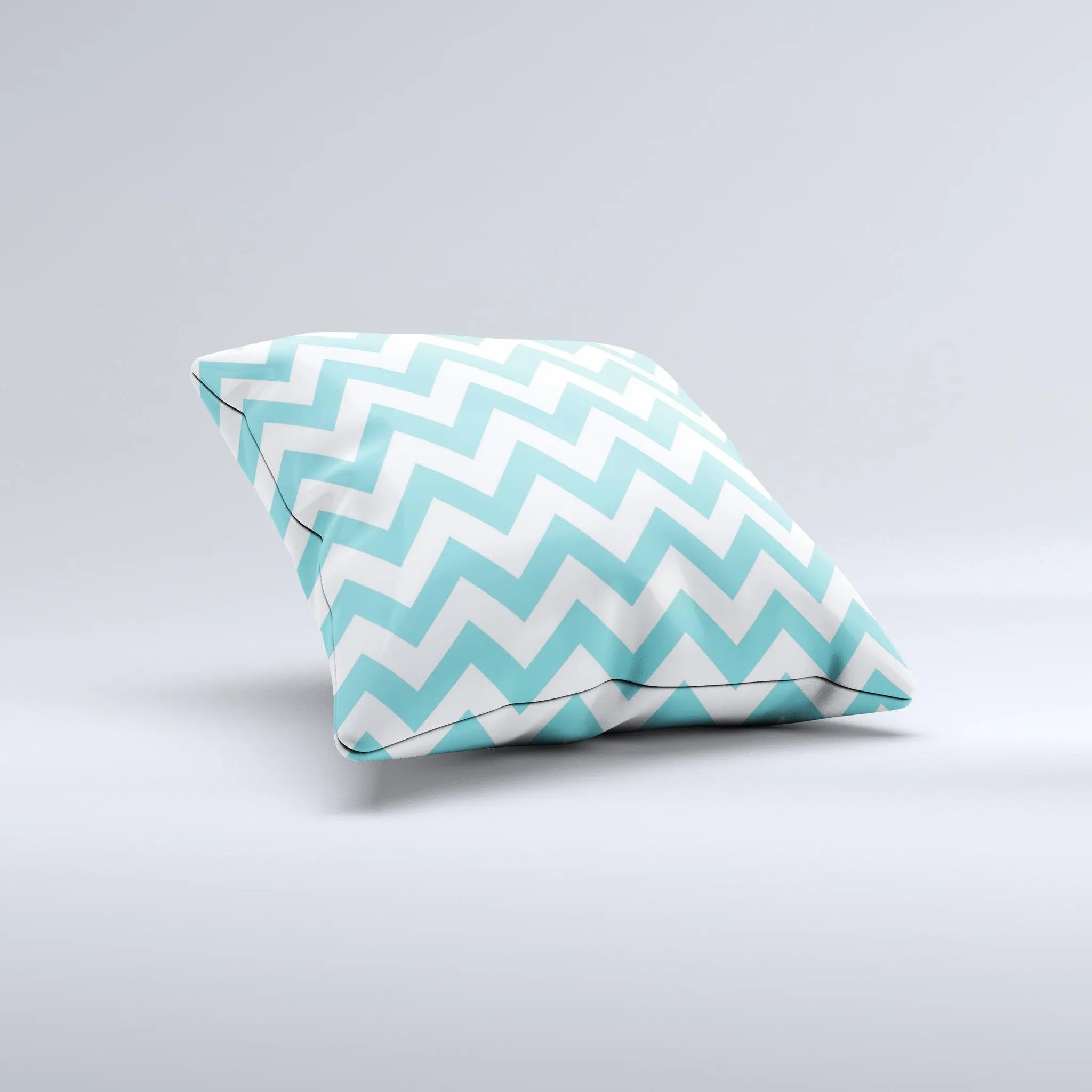 Subtle Blue and White Chevron Throw Pillow