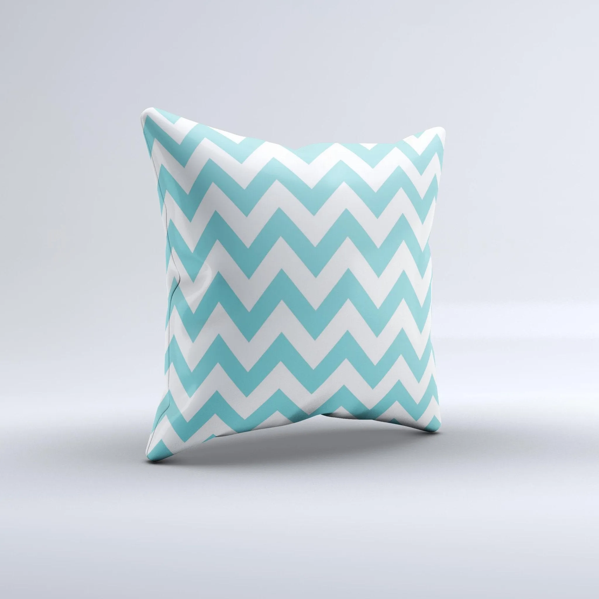Subtle Blue and White Chevron Throw Pillow