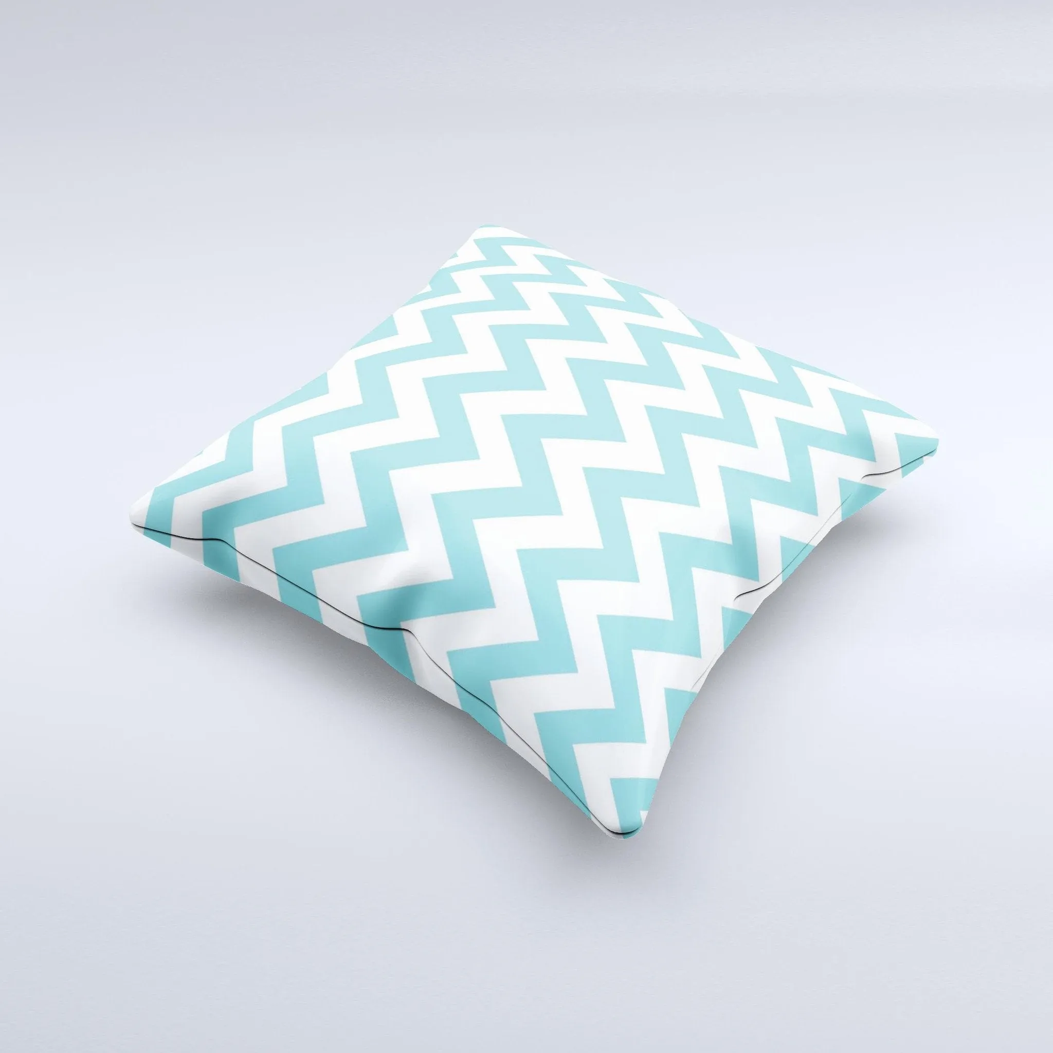Subtle Blue and White Chevron Throw Pillow