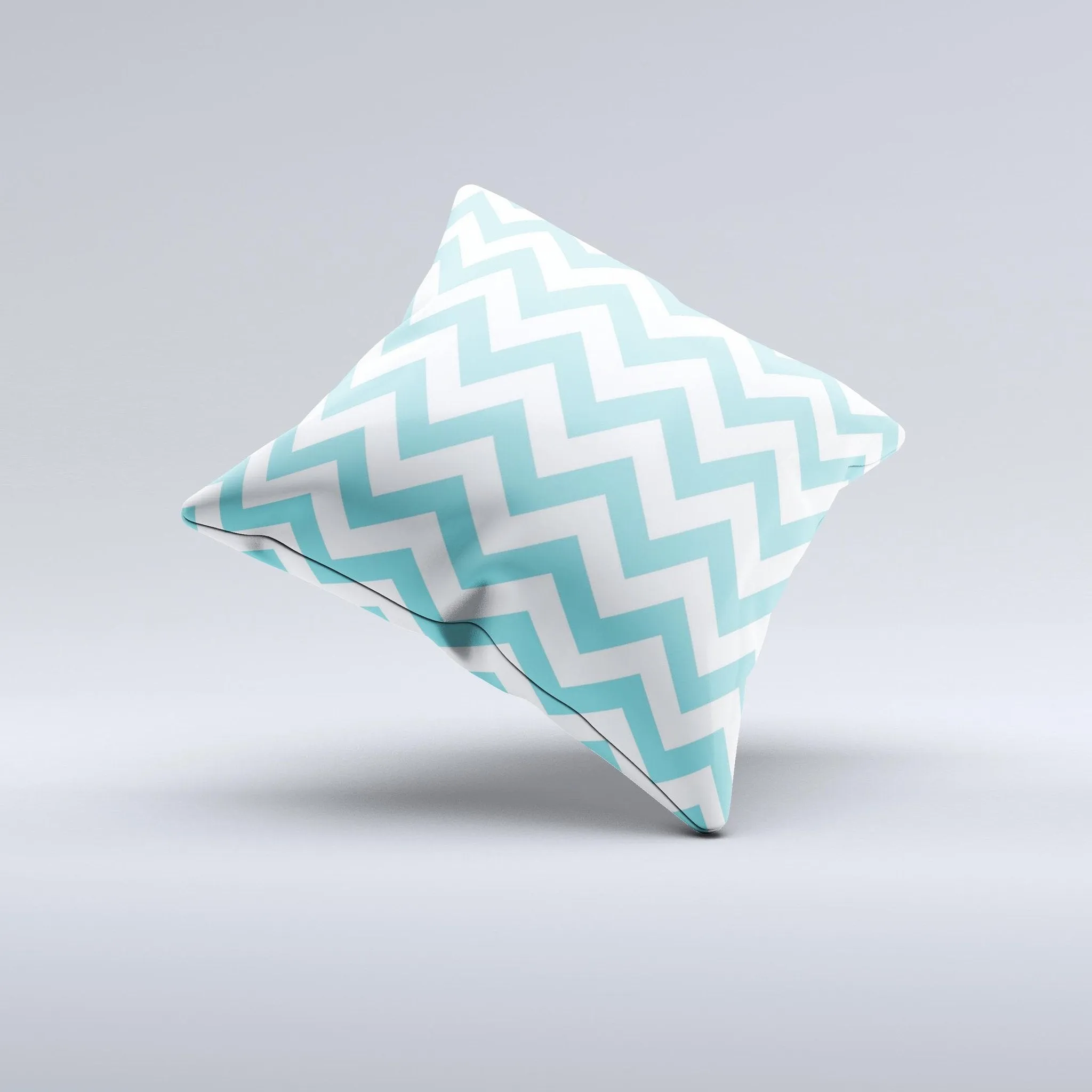 Subtle Blue and White Chevron Throw Pillow