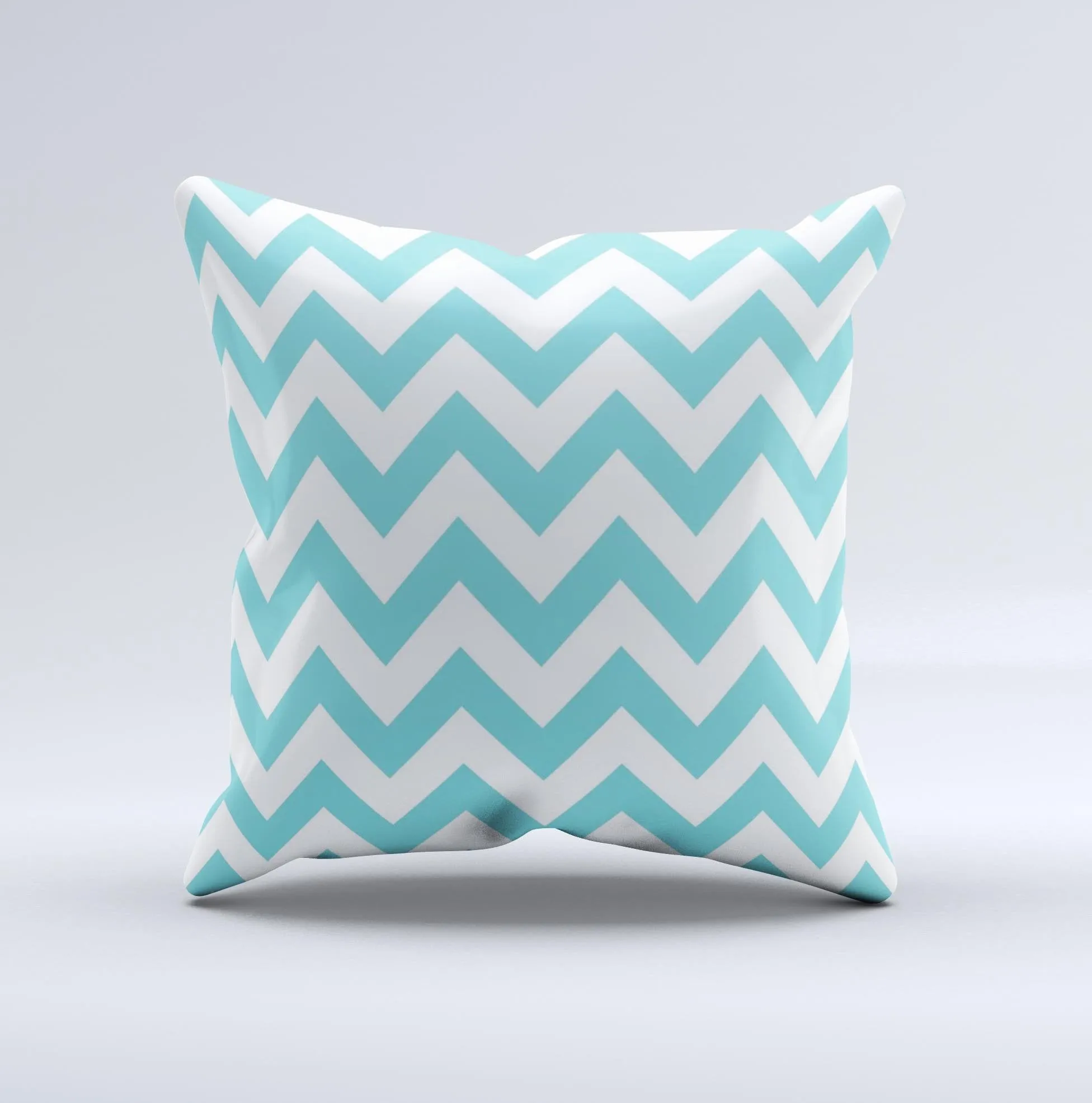 Subtle Blue and White Chevron Throw Pillow