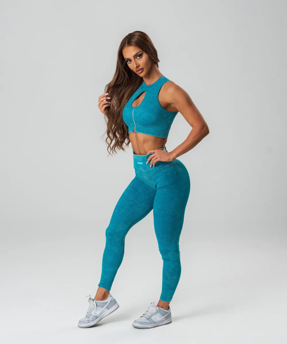 UNDRGROUND Ribbed Tights (Teal)