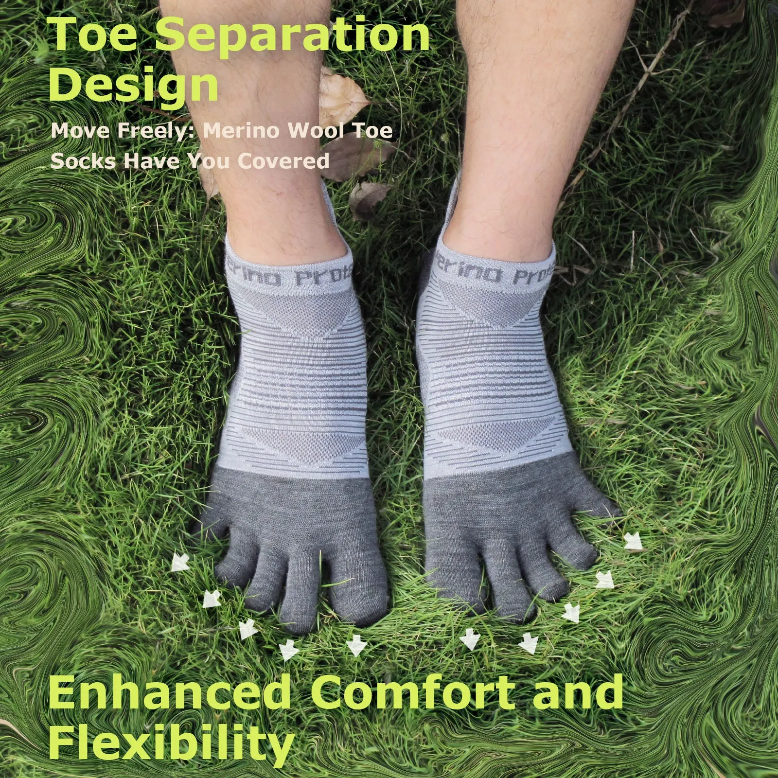 Unisex Merino Hike Light Low Cut Toe Socks Black - 3 Pairs