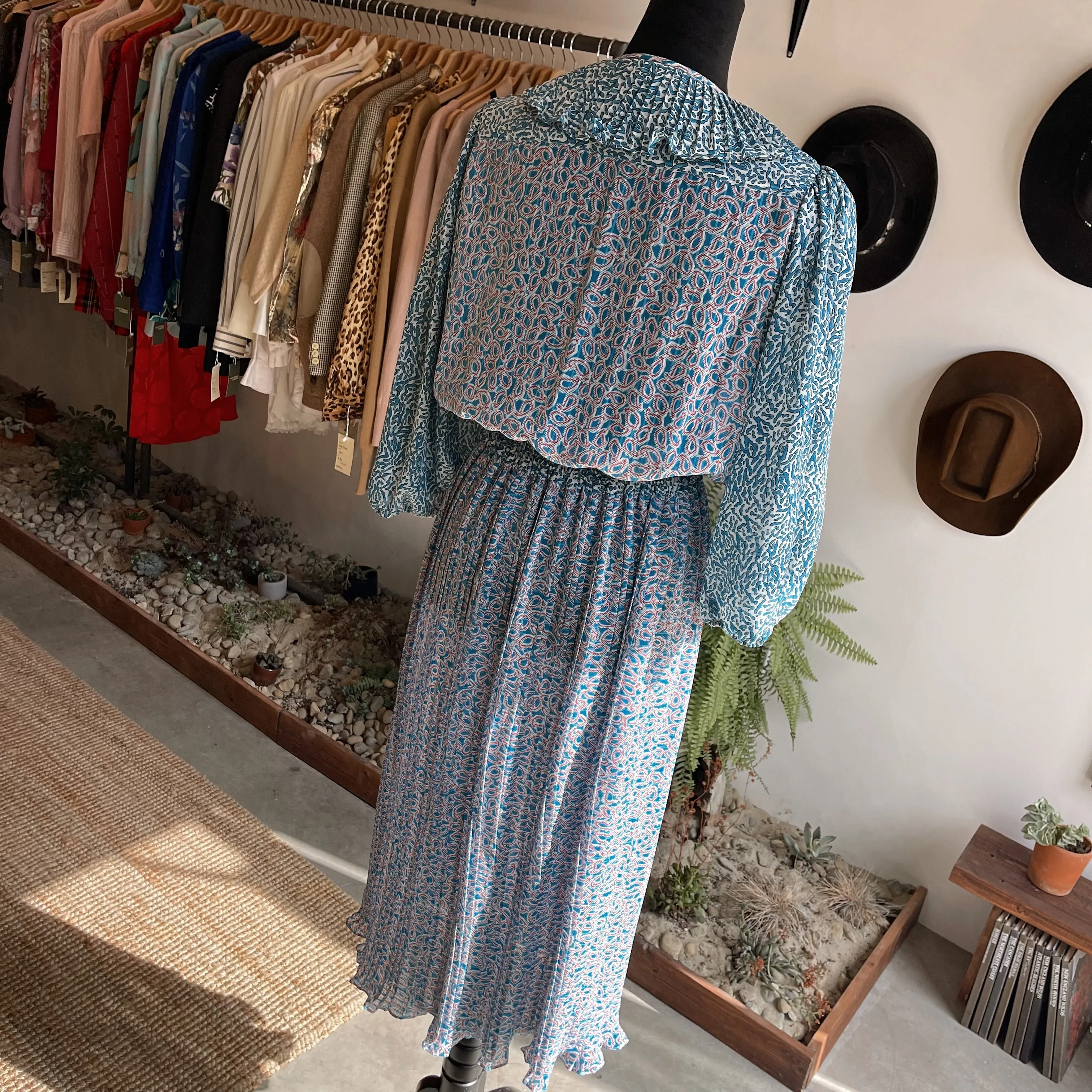 Vintage Diane Freis Georgette Bohemian Dress 80’s