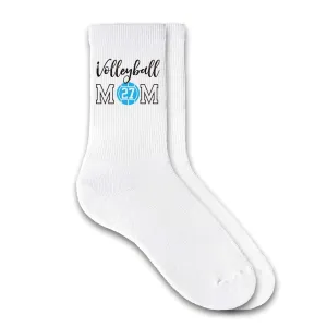 Volleyball Mom - Personalized Volleyball Crew Socks
