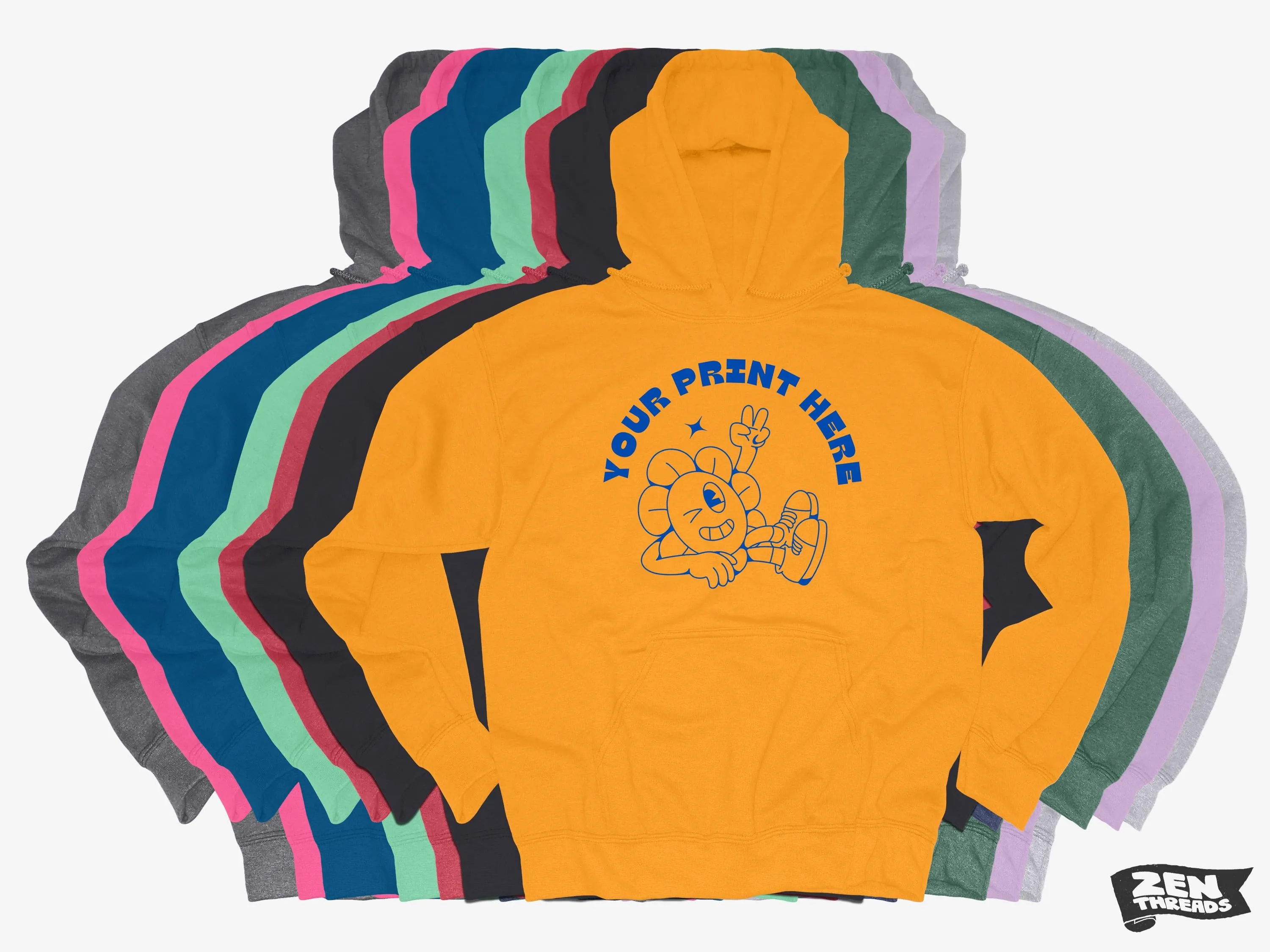 Your Custom Print! Unisex Heavy weight hoody Gildan 18500 personalized photo art graphic hooded sweatshirt mens womens team party group art