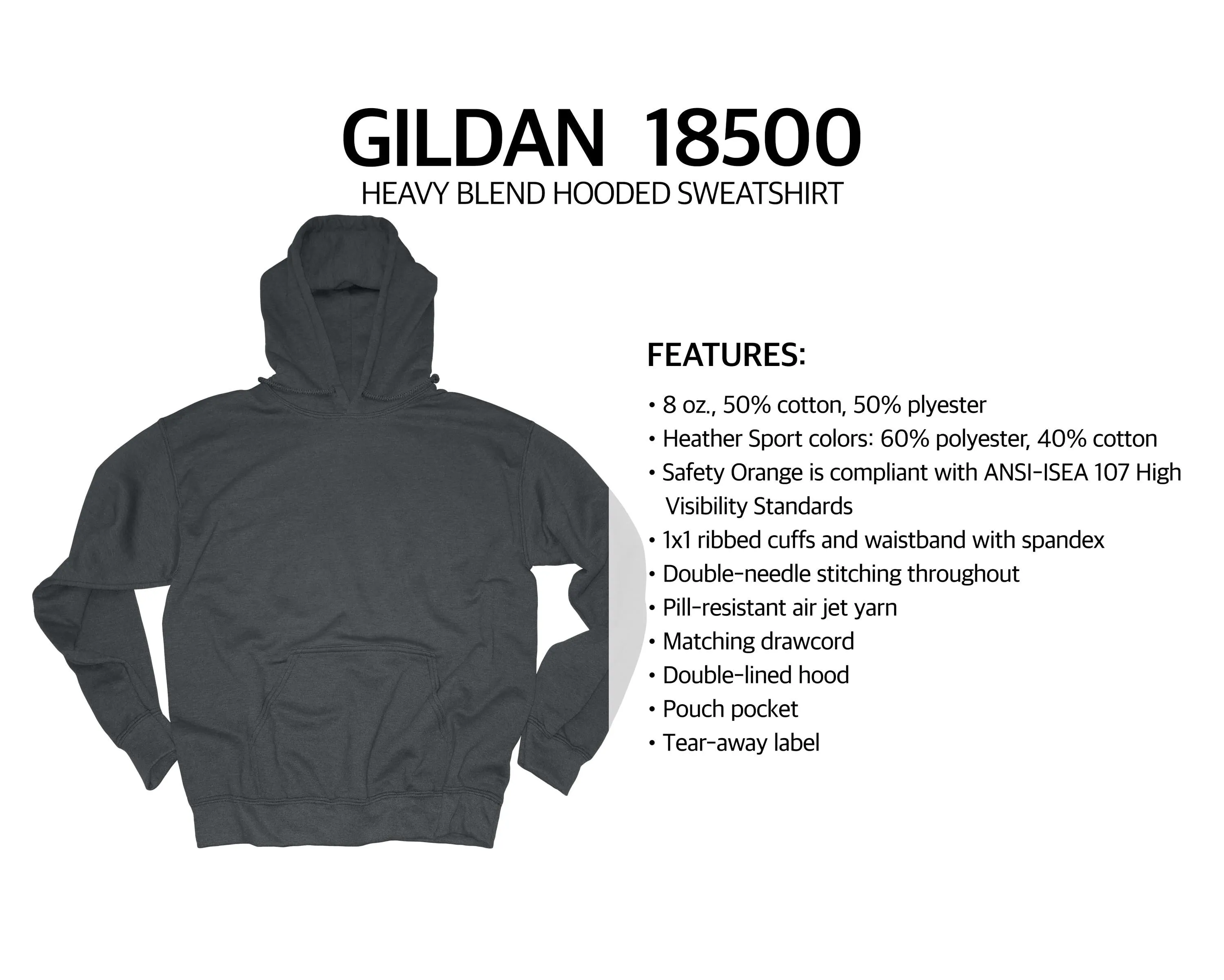 Your Custom Print! Unisex Heavy weight hoody Gildan 18500 personalized photo art graphic hooded sweatshirt mens womens team party group art