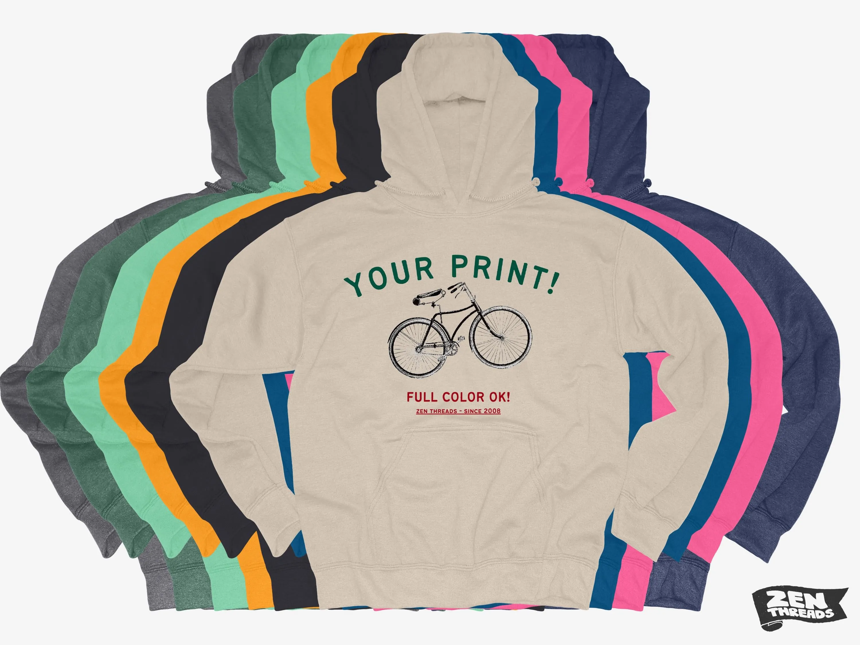 Your Custom Print! Unisex Heavy weight hoody Gildan 18500 personalized photo art graphic hooded sweatshirt mens womens team party group art